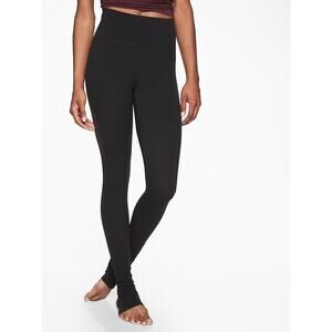 Athleta Barre Stirrup Tight Powervita Black Size Small Petite Yoga Pilates NWT